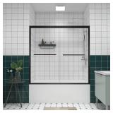 Bathtub Screen Double Sliding 56-60"x58" Door