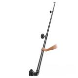 8 ft Pipe Stair Handrail, Wall Mounted, Black