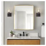 24" W x 30" H Brushed Gold Cabinet