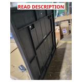 Black plastic square table top NO LEGS