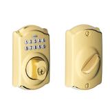 Schlage BE Series Bright Brass Deadbolt