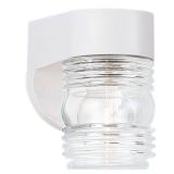 Outdoor Wall 1-Light White Lantern Sconce