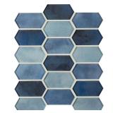 Boathouse Picket Tile 10x12 Gloss Mesh 0.83 sf