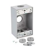 1-Gang Weatherproof Box with (4) 3/4 in. Holes