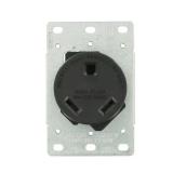 Leviton 30A Flush Mount Outlet, Black 7313-S00