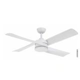Baymore 52in Matte White Ceiling Fan