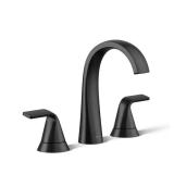 Cursiva 8-in Widespread 2-Handle Matte Black
