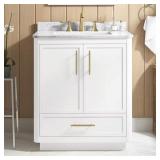 Tamsin 30 in. Single Sink Vanity, Marble Top - GR