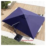 Aluminum Outdoor Umbrella 10x12.5 Navy Blue