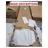 White bi-fold barn doors