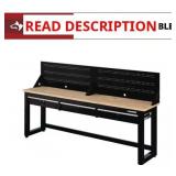 Ready-To-Assemble 96 in. W x 20 in. 3-Drawer Blac