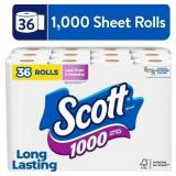 Scott 1000 Toilet Paper, 36 Rolls