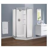 Foundations 38 in. W Shower Surround White