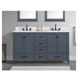 Merryfield 61in Double Sink Vanity with Top