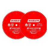 Diablo 10" carbide saw blade set 40T 2pk