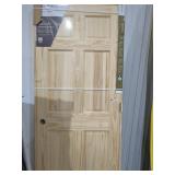 JELD-WEN 32x80 Solid Core Left 6-Panel Pine
