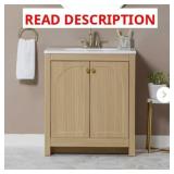 Lapine 31 in. Vanity with White Marble Top