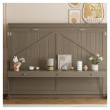 Queen Size Murphy Bed with Vanity Desk *Box 2 of