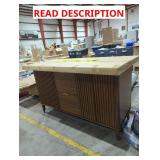 Brown Double Vanity w/ Top 58" x 22" x 36"