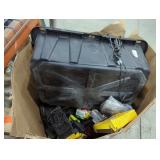 Box Lot: Battery Chargers, Small Tools