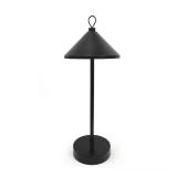 14 in. Rechageable Led Table Lamp Black