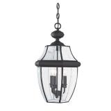 Lancaster 3-Light Traditional Black Pendant