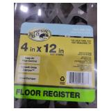 4 in x 12 in Floor Register