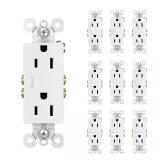 Radiant 15A 125V Decorator Duplex Outlet (10)
