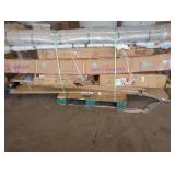 Skid Assorted Rugs, Umbrellas, Blinds, Cabinet