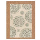Hampton Bay Indoor/Outdoor 6x9 Medallion Rug