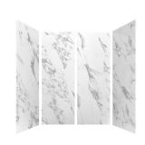Carrara Alcove Shower 36x84 White Marble & LifePr