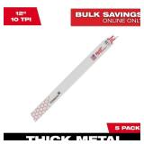 12 in. 10 TPI Thick Metal Blades (5-Pack)