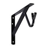 12.5 in. L Matte Black Shelving Bracket