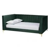 Baxton Studio Oksana Emerald Velvet Daybed