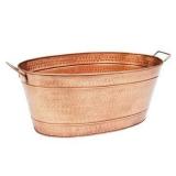(2) Copper Tub 30.5" Oval Hammered - ACHLA Design