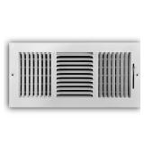 Assorted 3-Way Steel Registers White