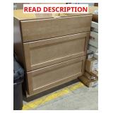 (Damaged) 3 Drawer Cabinet Wooden