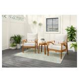 Windy Hill 3-Piece Acacia Outdoor Chat Set