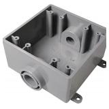 Cantex 32 cu in Square PVC 2-Gang Box Gray
