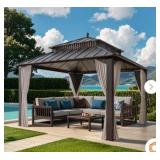 Kingston Brown 12 ft. x 12 ft. Aluminum Hardtop G