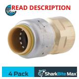 Max 1/2 in Push-to-Connect Brass Adapter