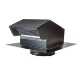 7 in. Goose Neck Vent - Roof Cap in Black