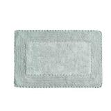 20 in. x 34 in. Aqua Cotton Ruffle Bath Rug