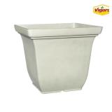 Franklin White Resin Planter with Drainage