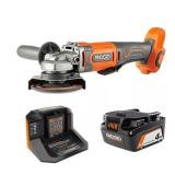 18V Cordless 4.5 in Angle Grinder Kit, 4.0Ah