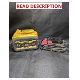 Salvage Battery Lot: DeWalt 6Ah & Milwaukee 2Ah