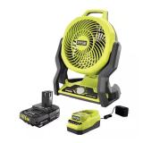 RYOBI 18V Whisper 7-1/2" Fan Kit