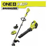 RYOBI 18V Brushless Trimmer & Blower Kit