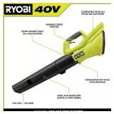 40V Cordless Blower, 120 MPH, 550 CFM