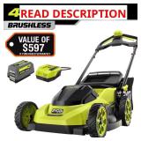 RYOBI 40V HP Brushless 20 In Mower (No Batteries)